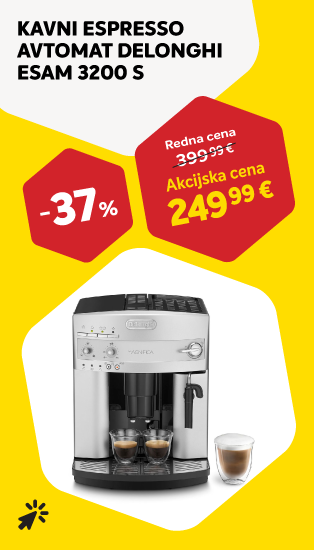 Akcijska cena - 25% KAVNI ESPRESSO AVTOMAT DELONGHI ESAM 3200 S