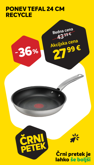 ČRNI PETEK - PONEV TEFAL 24 CM RECYCLE - 36%