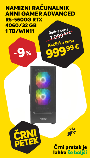 ČRNI PETEK - NAMIZNI RAČUNALNIK ANNI GAMER ADVANCED R5-5600G RTX 4060/32 GB/1 TB/WIN11 -9%