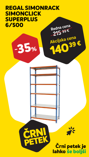 ČRNI PETEK - REGAL SIMONRACK SIMONCLICK SUPERPLUS 6/500 MODRA/ORANŽNA/GALVA - 35%