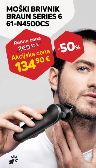 AKCIJA - 50% na MOŠKI BRIVNIK BRAUN SERIES 6 61-N4500CS