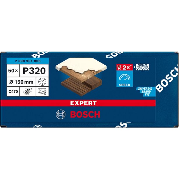 SAMOPRITRILNI BRUSNI DISK BOSCH 150MM 17 LUKENJ G320 EXC470 ZA LES IN BARVO