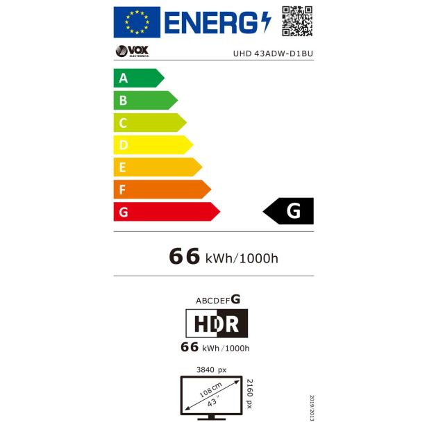 TELEVIZOR VOX 43ADW-D1BU