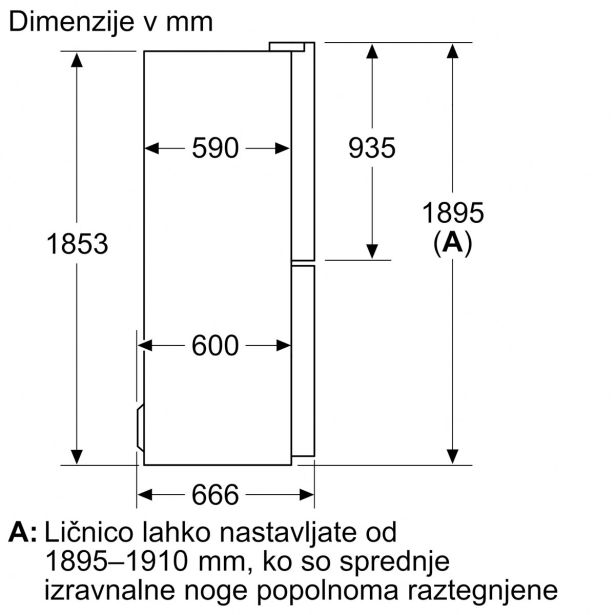 AMERIŠKI HLADILNIK BOSCH KMC85LEEA