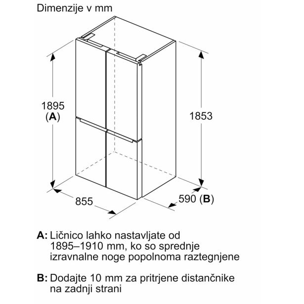 AMERIŠKI HLADILNIK BOSCH KMC85LEEA