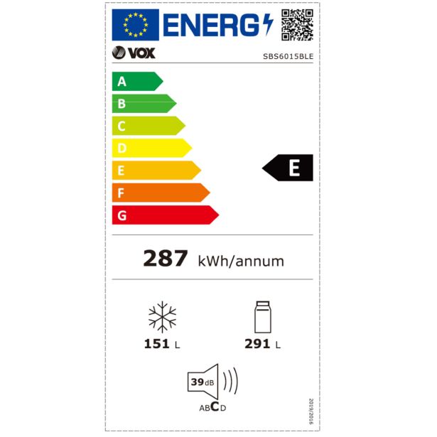 AMERIŠKI HLADILNIK VOX SBS6015BLE