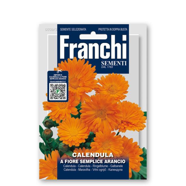 ASTRA FRANCHI SEMENTI CALENDULA A FORE SEMPLICE ARANCIO