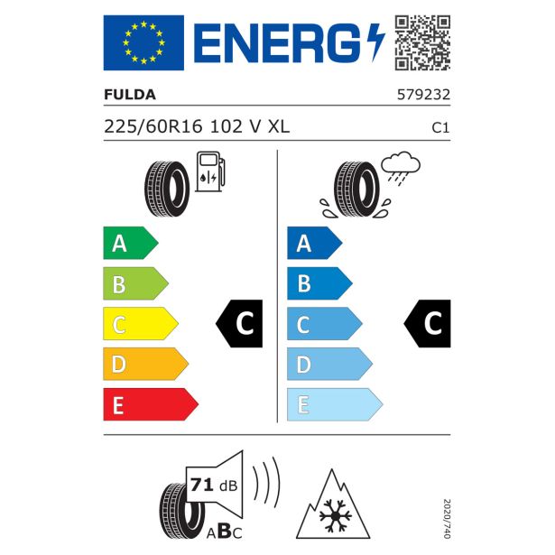 CELOLETNA PNEVMATIKA FULDA 225/60R16 102V XL MULTICONTROL