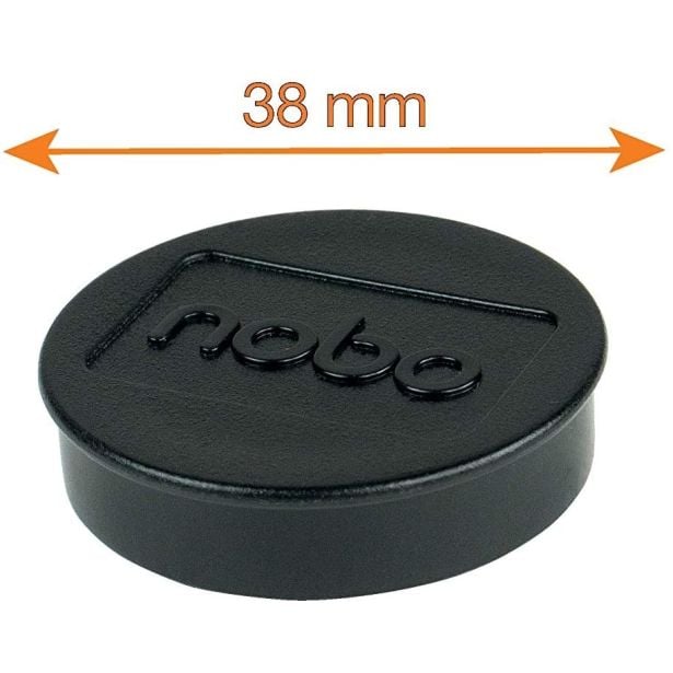 DODATEK ZA MAGNETNO TABLO NOBO MAGNETKI 38 MM ČRNI 1/4 1901630