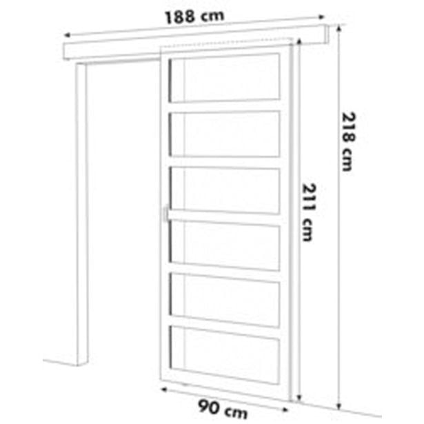 DRSNO VRATNO KRILO SUNSHINE BELA 75X211 CM