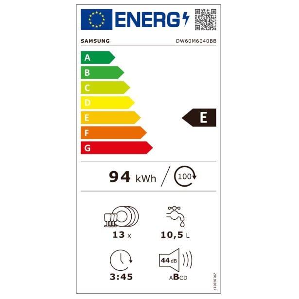 VGRADNI POMIVALNI STROJ SAMSUNG DW60M6040BB/EO