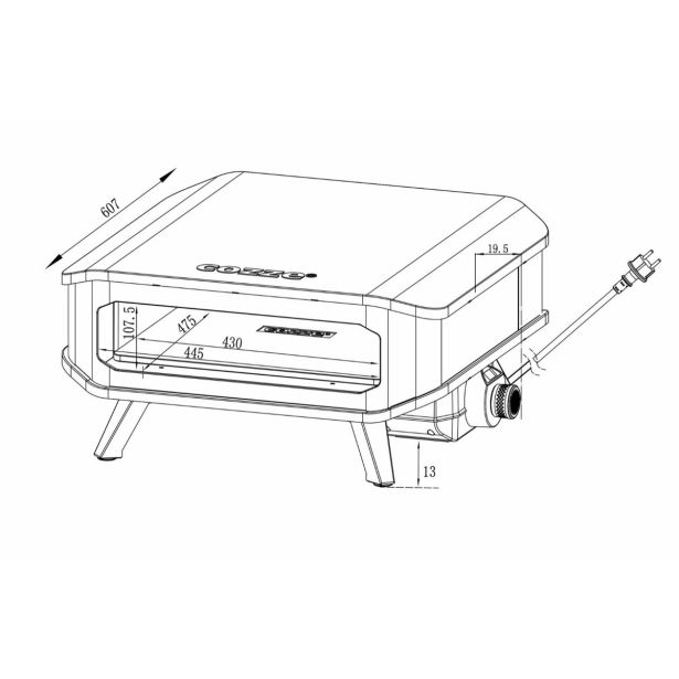 ELEKTRIČNA PEČ ZA PICO COZZE 2,2 KW 43 CM