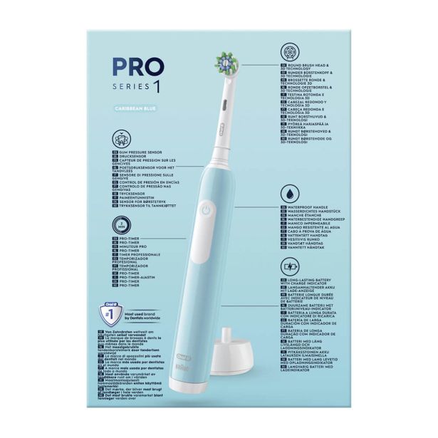 ELEKTRIČNA ZOBNA ŠČETKA ORAL-B PRO1 MODRA + ETUI