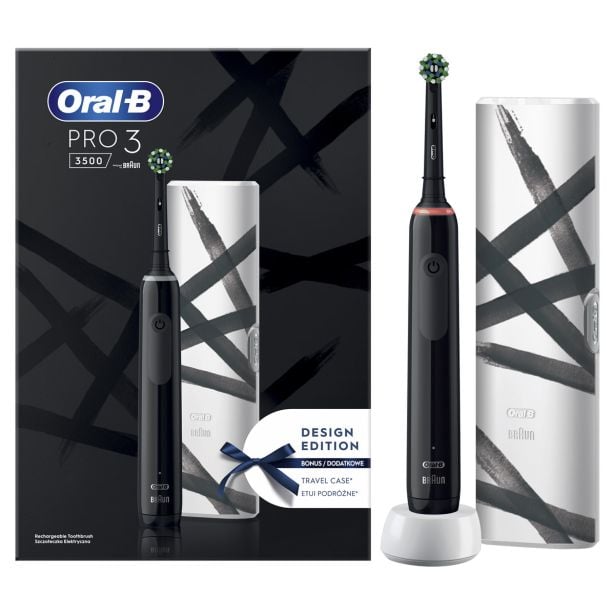 ELEKTRIČNA ZOBNA ŠČETKA ORAL-B PRO3 3500 CROSS ACTION + ETUI DESIGN EDITION