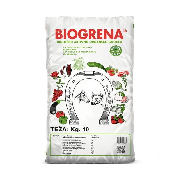 GNOJILO ZA PRIDELAVO BIOGRENA SUPER 10 KG