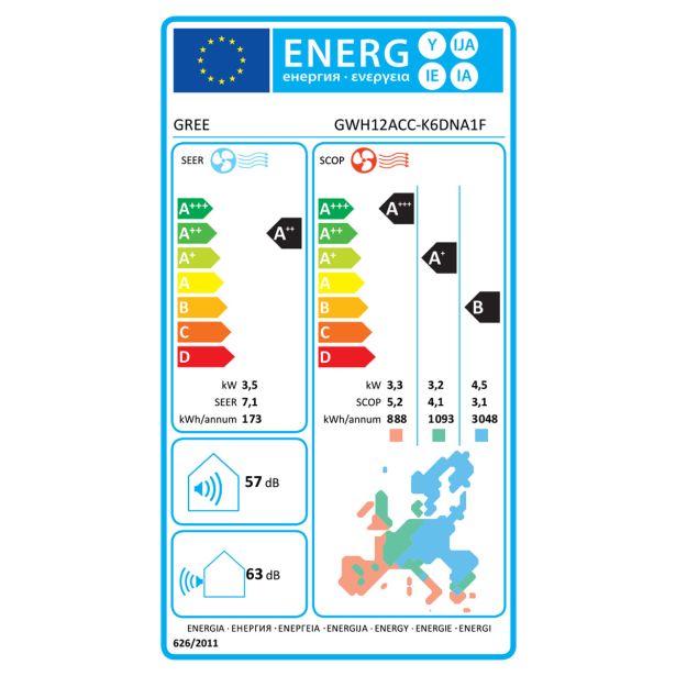 GREE NOTRANJA STENSKA ENOTA FAIRY 3,5KW ZA MULTI-SPLIT SISTEM