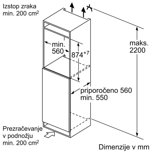 HLADILNIK BOSCH KIR21VFE0