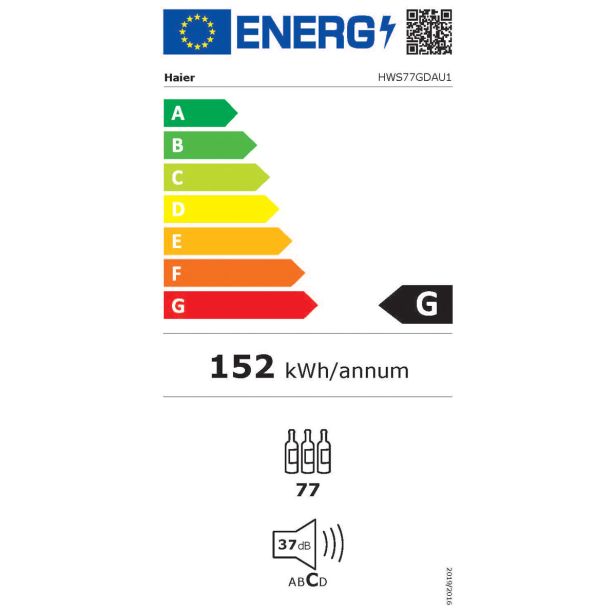 HLADILNA VINSKA VITRINA HAIER HWS77GDAU1