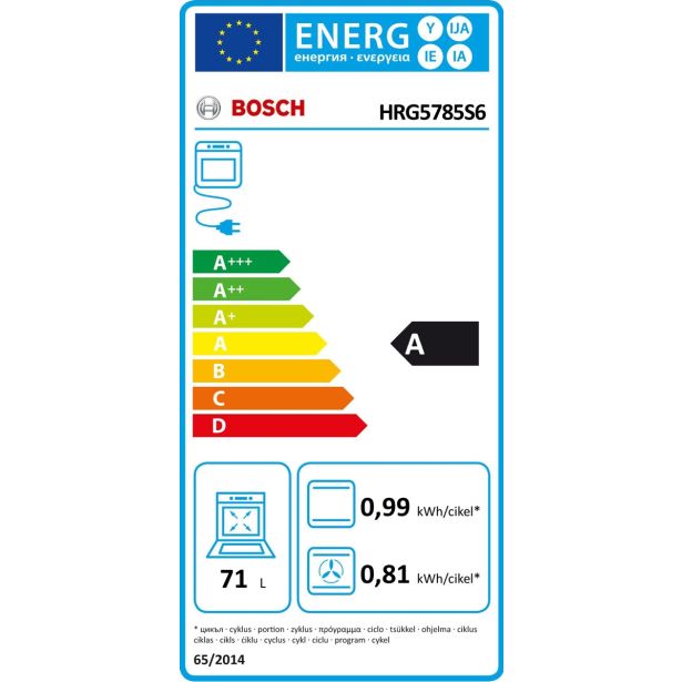 VGRADNA PEČICA BOSCH HRG5785S6