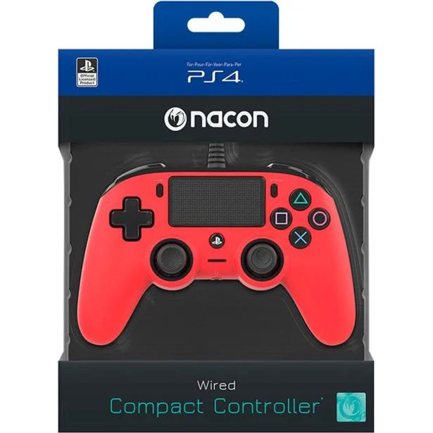 IGRALNI PLOŠČEK NACON COMPACT PS4 ŽIČNI RDEČ