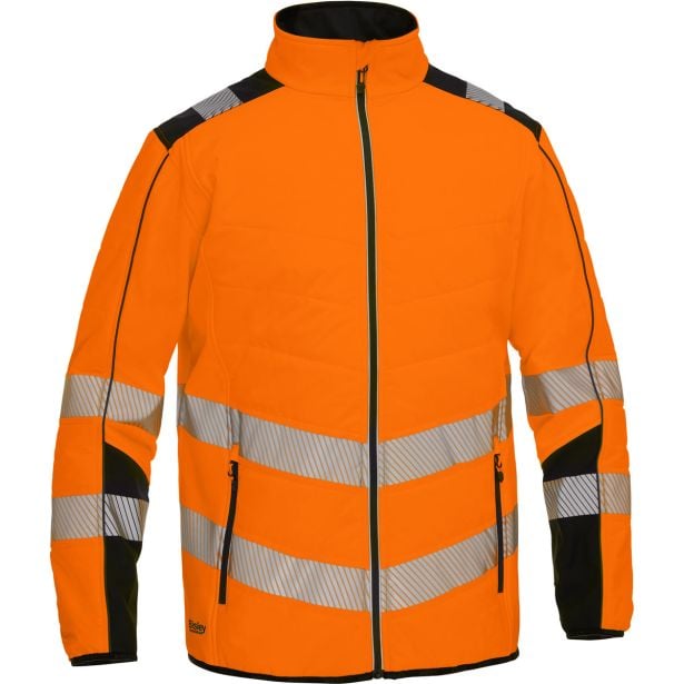 JAKNA BISLEY HI VIS ROBEY SOFTSHELL ORANŽNA 2XL