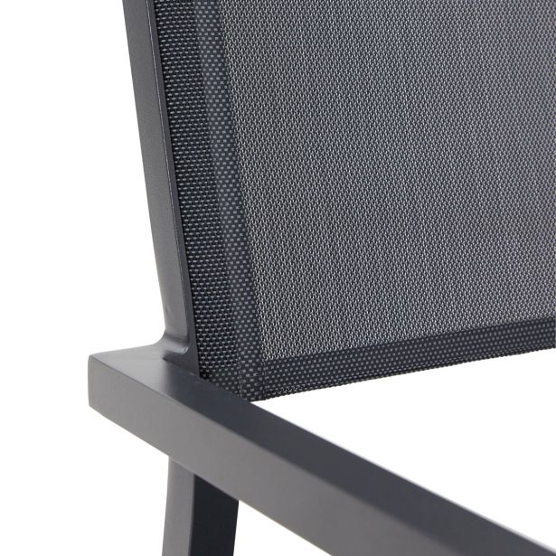 JEDILNI FOTEL ORION ALPHA II ALU TEKSTIL 2X1 TEMNO SIV