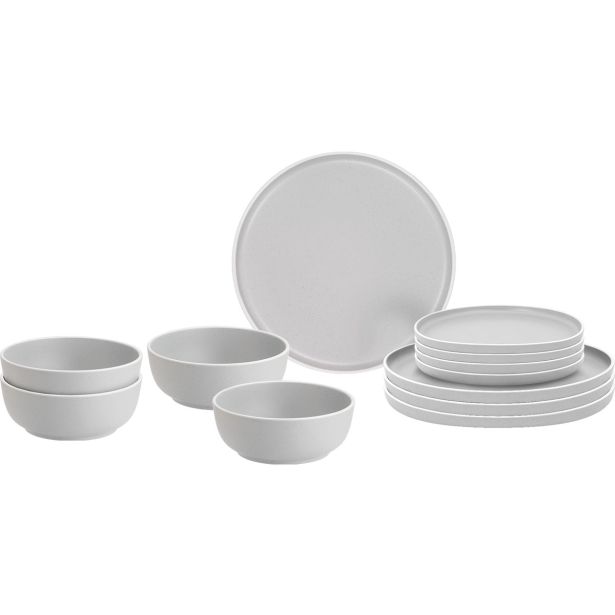 KAMP JEDILNI PRIBOR BRUNNER MELAMINE SET MIDDAY DOLOMIT BELI 12/1