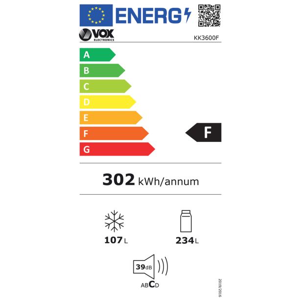 HLADILNIK IN ZAMRZOVALNIK VOX KK3600F