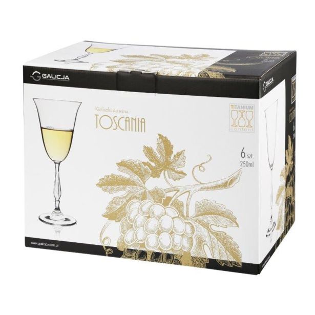 KOZAREC ZA VINO GALICIJA 250 ML TOSCANIA 6/1