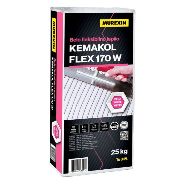 LEPILO ZA PLOŠČICE MUREXIN KEMAKOL FLEX 170 W 25KG BEL C2TES1