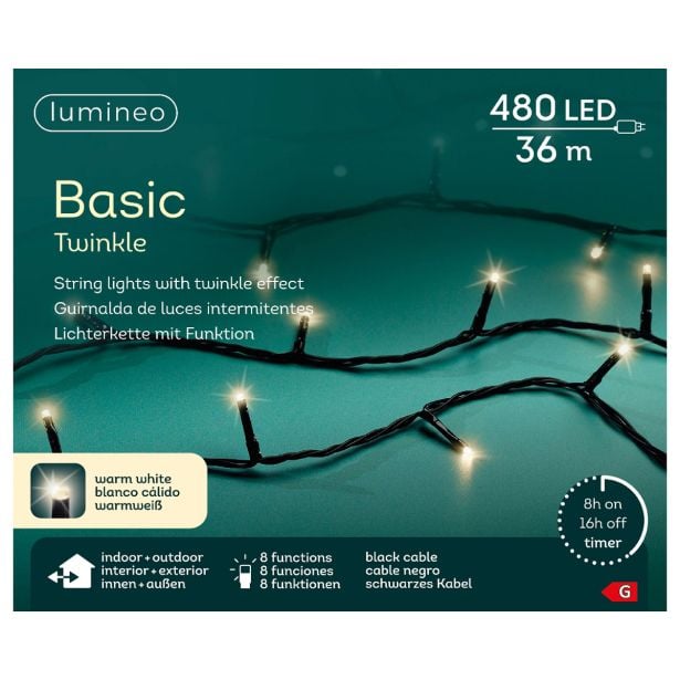 LUČKE LUMINEO BASIC 480L, TOPLO BELA Č 3600 CM, 8 FUNK., UTRIP.