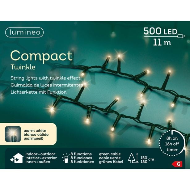 LUČKE LUMINEO COMPACT 500L, TOPLO BEL Z 1100 CM, 8 FUNK., UTRIP.