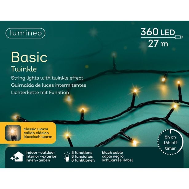 LUČKE LUMINEO LED 2700 CM 8 FUNKCIJ TWINKLE EFEKT ZUNANJE