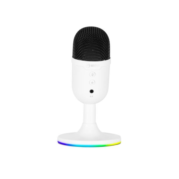 MIKROFON MARVO MIC-06 WH RGB BEL