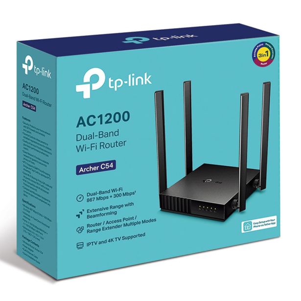 MREŽNI USMERNIK (ROUTER) TP-LINK USMERJEVALNIK WLAN ARCHE R C54 2.4&5GHZ 300+867 AC