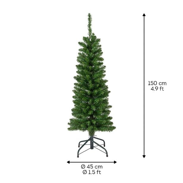 NOVOLETNA JELKA EVERLANDS 150 CM ZELENA PENCIL PINE