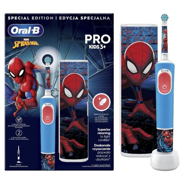 OTROŠKA ELEKTRIČNA ZOBNA ŠČETKA ORAL-B VITALITY PRO KIDS SPIDERMAN + ETUI