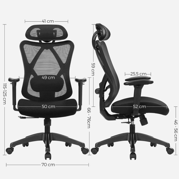 PISALNI STOL SONGMICS OBN063B01