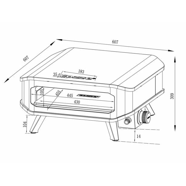 PLINSKA PEČ ZA PICO COZZE 8KW 43 CM