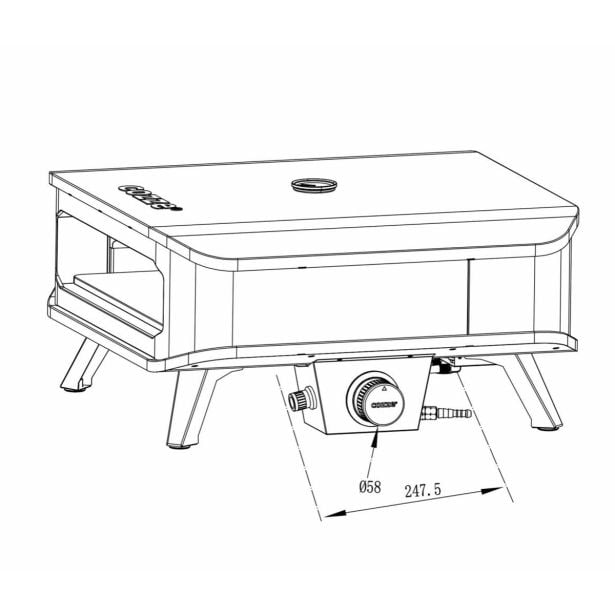 PLINSKA PEČICA ZA PICO COZZE 8KW 43 CM S TERMOMETROM