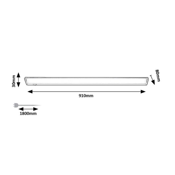 PODELEM. STENSKA SVETILKA RABALUX EASYLIGHT2 15W L91CM SREBRNA