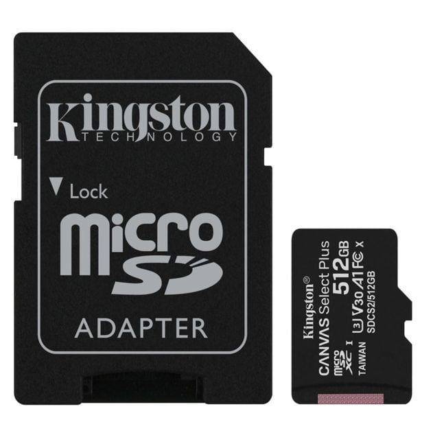 POMNILNIŠKA KARTICA KINGSTON MICRO SDX C 512GB CANVAS SELECT PLU