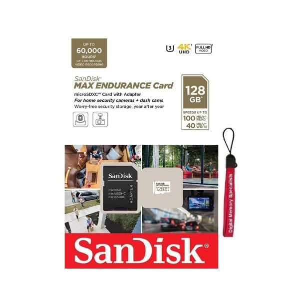 POMNILNIŠKA KARTICA SANDISK 128GB MAX ENDURANCE