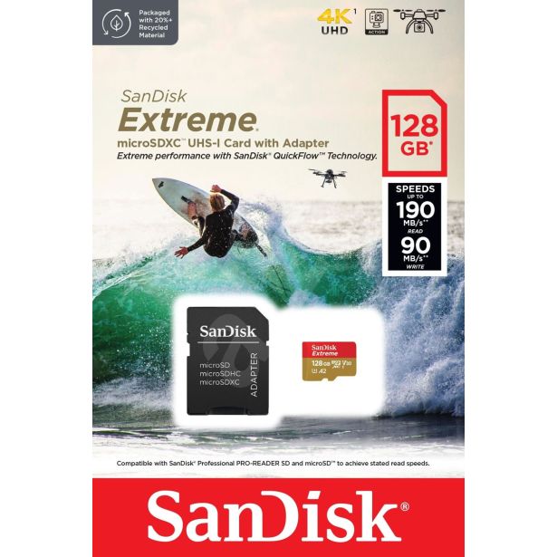 POMNILNIŠKA KARTICA SANDISK SAN EXTREME DRON 128GB