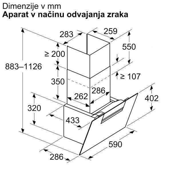 POŠEVNA STENSKA NAPA BOSCH DWK67FN60