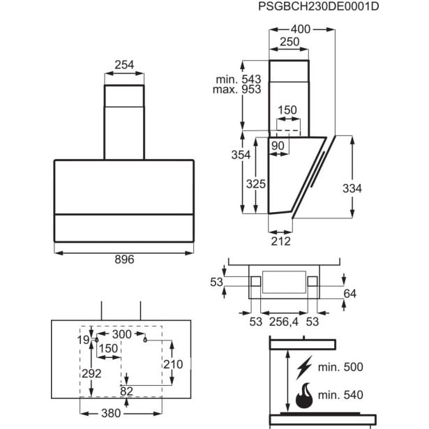 POŠEVNA STENSKA NAPA ELECTROLUX LFV629K