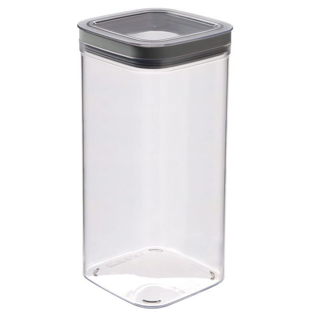 POSODA ZA SHRANJEVANJE CURVER 2.3 LIT DRY CUBE TRANSPARENT/SIVA VISOKA