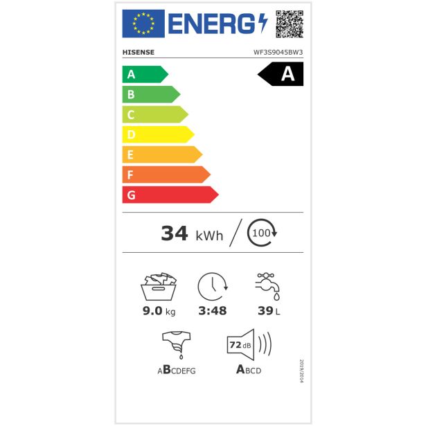 PRALNI STROJ HISENSE WF3S9045BW3