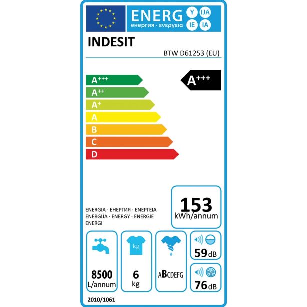 PRALNI STROJ INDESIT BTW D 61253 EU