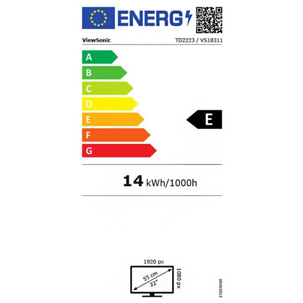 RAČUNALNIŠKI MONITOR VIEWSONIC LED LCD TOUCH TD2223 TNFH 21.5" L